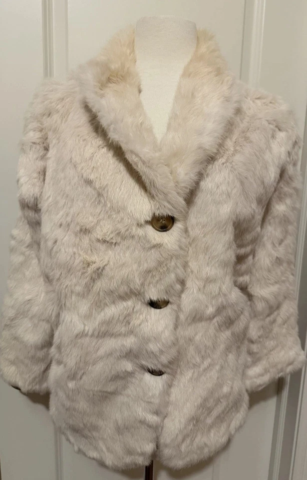 Isabel Marant Rabbit Fur Short  Button Front Coat Sz 2 ~ Made In France - Image 2 of 4