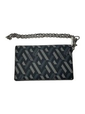 Versace Wallets and Other Chain Wallet Purse PVC Gray Total Pattern Men's Used