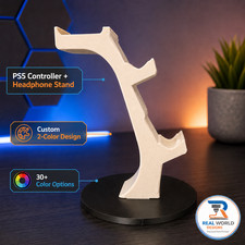PS5 Controller Headphone Stand DualSense Holder 3D Printed Gaming Desk Display