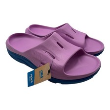 Hoka One One Ora Recovery Slide 3 Men Sz 10 Cyclamen Coastal Blue Slip On Sandal