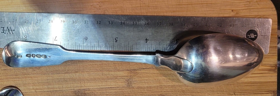 6 Sterling Silver Serving Spoon London 1825 - Image 4 of 4