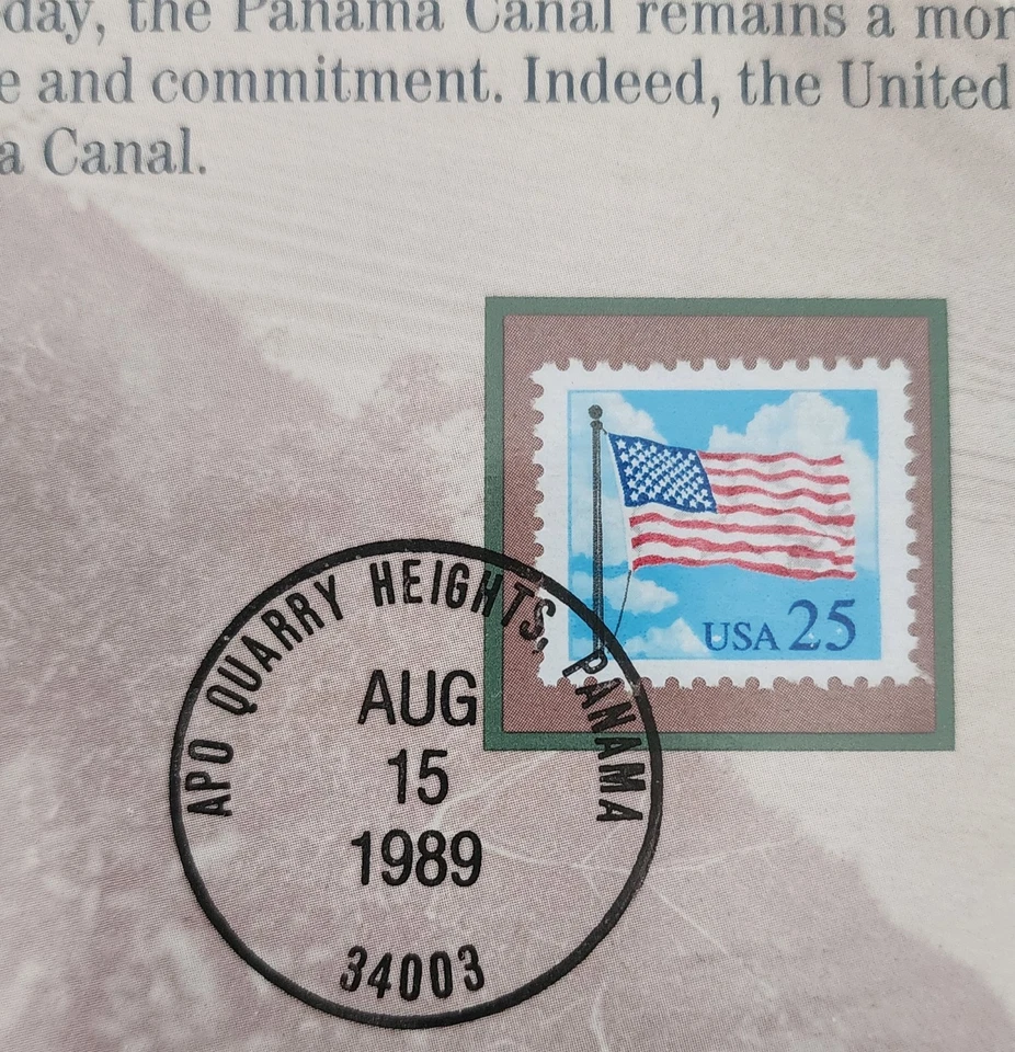 Folio Sello Sociedad Conmemorativa del 75 Aniversario del Canal de Panamá  Foto 3 de 4