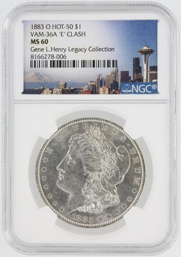 1883-O Morgan Silver Dollar NGC MS60 S$1 New Orleans Minted No Reserve
