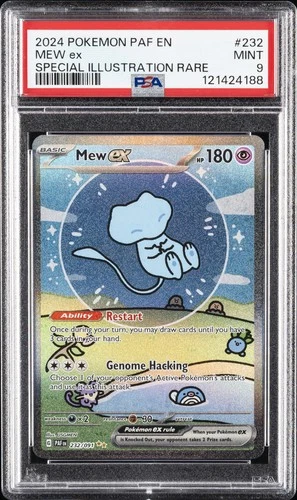 2024 POKEMON PAF EN-PALDEAN FATES SPECIAL ILLUSTRATION RARE #232 MEW EX PSA 9