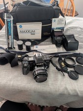 Minolta Maxxum 7000 AF black camera 2800AF Flash back 70 parts or repair