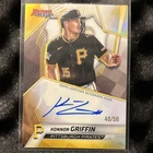 2025 Bowman's Best Konnor Griffin Gold on card Auto /50 Pirates Baseball Card