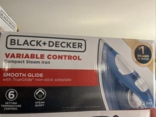 BLACK+DECKER Variable Control Compact Steam Iron - Blue & White