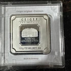 Geiger Edelmetalle 100 Gram Square Silver Bar.999 Fine