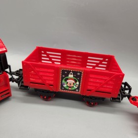 Disney Mickey Mouse Christmas Train 3pc Engine Gondola Sled Red Toy Holiday