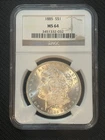 1885 Morgan Silver Dollar NGC MS64