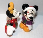 Disney Christmas MICKEY MOUSE Kissed by MINNIE MOUSE Salt & Pepper SHAKERS — photo 1
