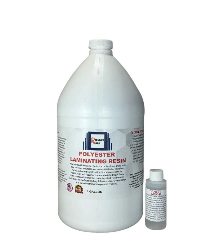 Polyester Resin 1 Gallon For Boats RVs Canoes Fiberglass Autos Surfboards - new