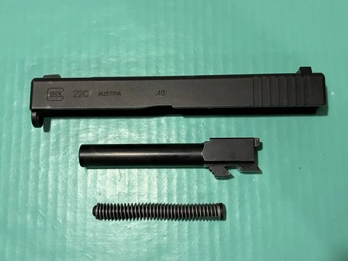 USED OEM GLOCK 22C GEN 3 COMPLETE SLIDE BARREL GUIDE ROD SPRING .40 CAL PORTED