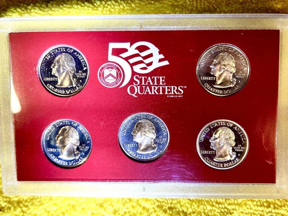 2000 S SILVER Proof State Quarter Set• With Box & COA•5 Encased Silver Proof• - Image 2 of 4