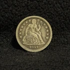 1857 United States Seated Liberty Dime Silver 10C Coin