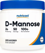 Nutricost D-Mannose Powder 100 GMS, 2g Serving Non-GMO, Gluten Free