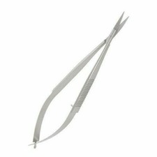 2 MICRO Scissors, 6", Curved Blades 8 mm, Flat Handles, Premium Stainless