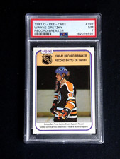 WAYNE GRETZKY 1981 O-PEE-CHEE HOCKEY CARD #392 PSA 7 NEAR MINT RECORD BREAKER
