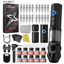 XNET Sage Max 2025 Wireless Tattoo Machine Kit Rotary Pen Ink Shaker Brushles US