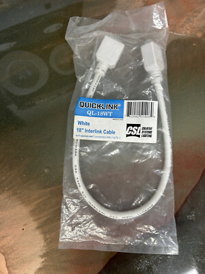 CSL Creative Systems Lighting QL-18WH 18'' White Interlink Cable