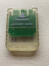 Original Sony Playstation 1 PS1 PSOne Memory Card SCPH-1020 Clear Case