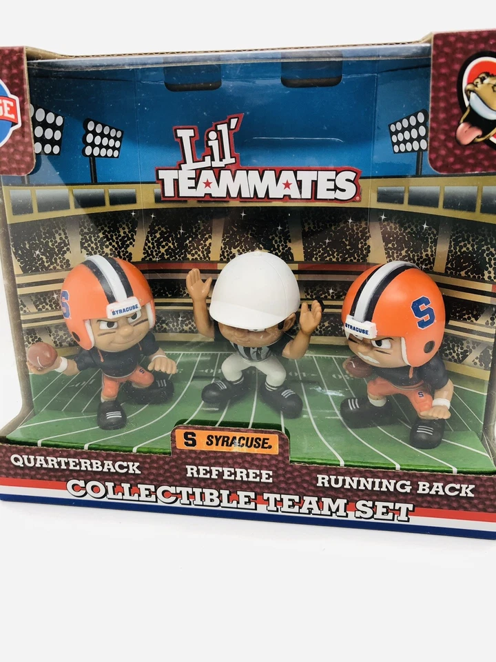 Lil Teammates Syracuse Naranja Coleccionable Equipo Set CUSE QB RB & REF NUEVA CAJA ORIGINAL Foto 4 de 4