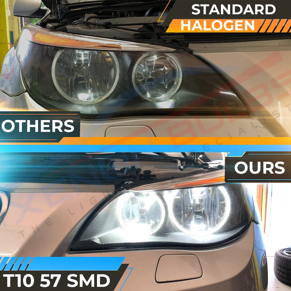 4X BOMBILLAS LED CANBUS XENÓN BLANCO OJO DE ÁNGEL BMW E60 W5W T10 501 LUZ DE ESTACIONAMIENTO Foto 4 de 4