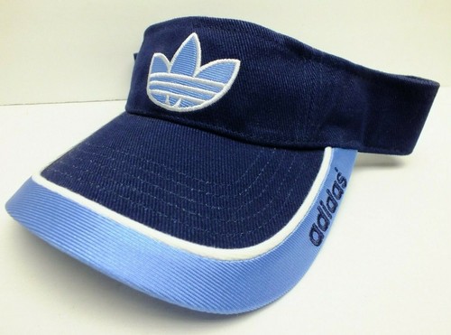 VINTAGE ADIDAS BRAND SUN VISOR BLUE 