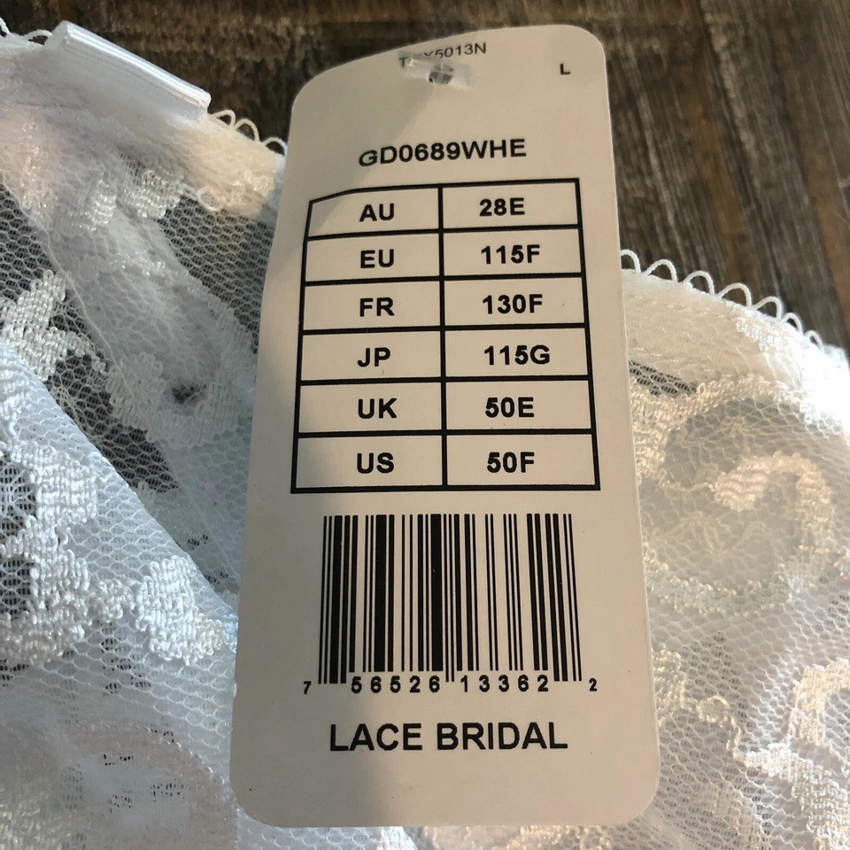 Goddess Women's Lace Bustier Bra #GD0689 - Size 50 In White - Image 4 of 4