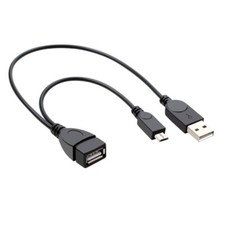 2 in 1 MicroUSB to USB Adapter OTG Adapter Cable for Gaming Consoles