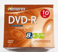Memorex 8x 4.7GB 120min DVD R 10PK With Jewel Cases BRAND NEW SEALED 