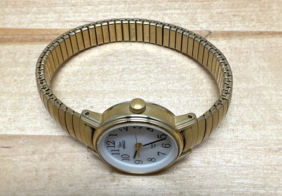 VINTAGE TIMEX INDIGLO GOLD TONE Watch - Stainless - H20 Resistant