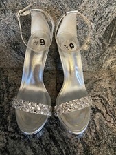 Women  s Silver Bling Rhinestone Pumps Size 6.5 Wedding/party/special Occasion