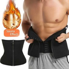 Men's Waist Trainer Sweat Body Shaper Tummy Control Cincher Girdle Slimmer Belt