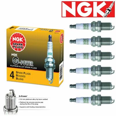 6 x Spark Plugs NGK G-Power for for 1993-1997 Eagle Vision 3.3L V6 - Engine