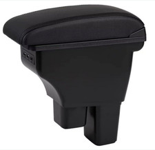 Apoyabrazos doble capa de almacenamiento con 3 puertos USB para consolas Honda Fit 2008-2013