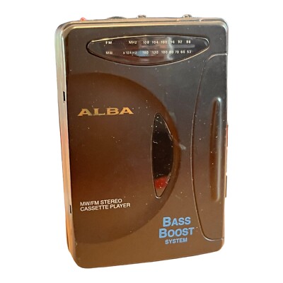 Vintage Alba Personal Cassette Player Bass Boost FM/MW Radio CPR804 - Walkman