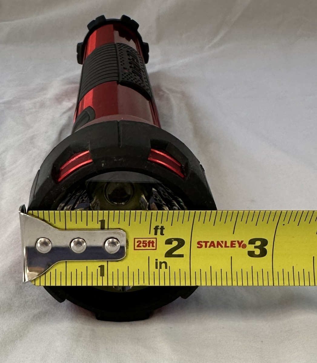 SNAP-ON Red Anodized Aluminum 3D-Cell Flashlight Rubber Grip 13
