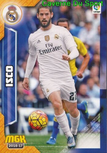 339 ISCO SPANA REAL MADRID CARD MGK LEAGUE 2017 PANINI - Picture 1 of 2