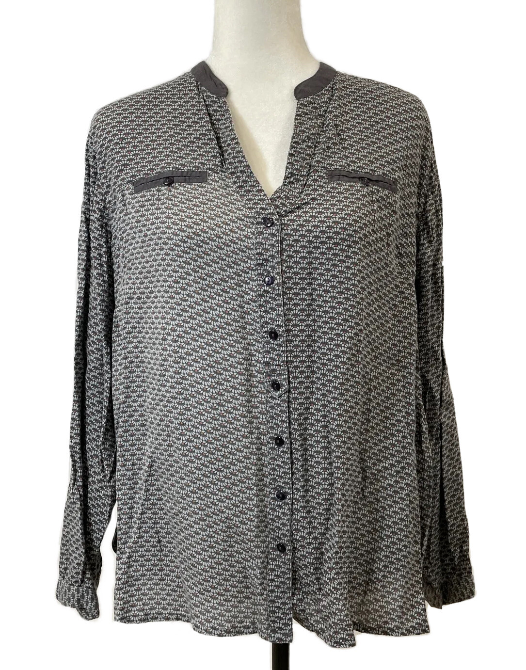 Soft Surrounding Women's Medium Rayon Blouse Butt… - image 1