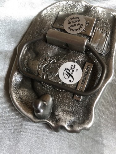 VINTAGE 1982 **BLUEGRASS MUSIC USA** Pure Pewter Made In Mexico BELT BUCKLE New - Picture 8 of 10