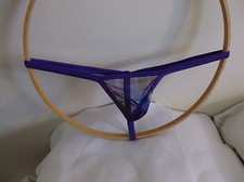 Men's GString Thong Extreme Micro Cut front, Back Choice Sheer nylon Purple risk