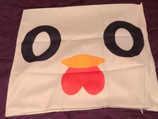 Chicken Face Throw Pillow cover 18"x18" zipper closure New