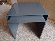 Beistelltische  - 2-Satztisch -  Material Acrylglas – grau  hochglanz - 8 mm