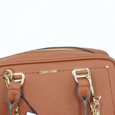 193623293499 Calvin Klein Marybelle Saffiano PVC Top Zip Satchel