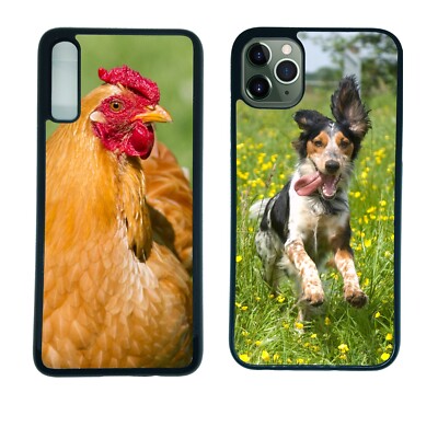 Personalisierte Haustier Handy Hülle für iPhone oder Samsung Silikon Seitenhülle und Foto