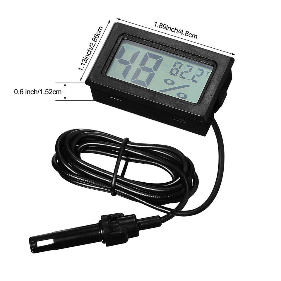 5Pcs Digital LCD Aquarium Thermometer Temperature Monitor W/ Probe for Fish Tank - Image 3 of 4