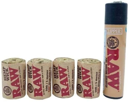 RAW Hemp & Beeswax Wick Roll 10ft / 3 Meters 4 Rolls With Free RAW Clipper - Picture 1 of 4