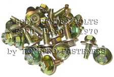 For Ford 60-70 Fender Body Under Hood Trunk Bolts 516-18 25 Pcs Yellow 9519 For Ford 60-70 Fender Body Under Hood Trunk Bolts 516-18 25 Pcs Yellow 9519