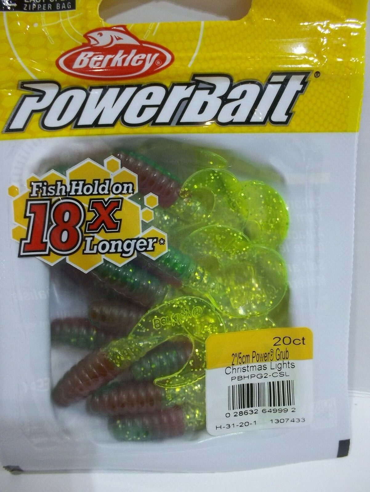 Berkley Powerbait 2" Power Grub 20 count packages Choose your Colors